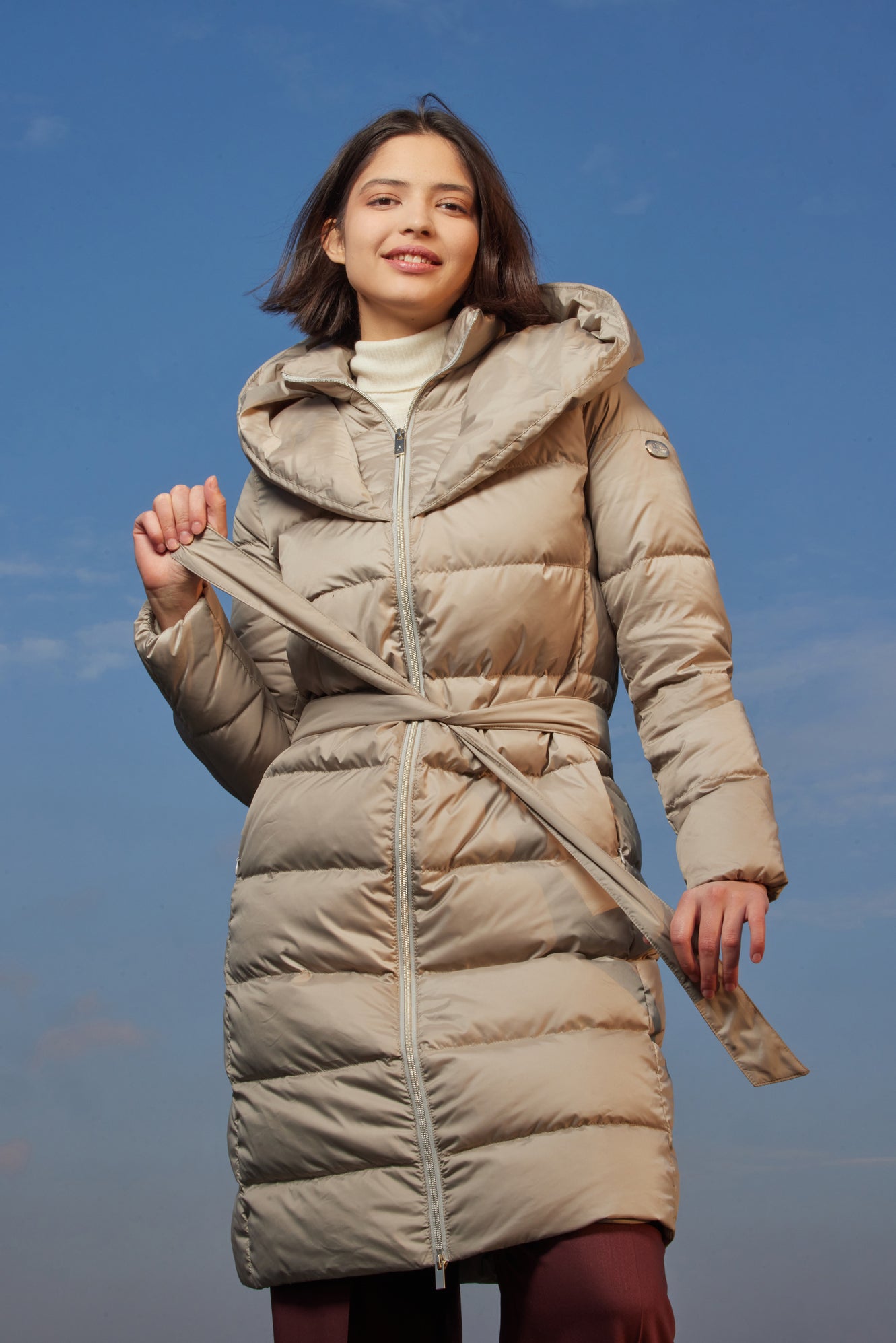 Beige YUKI women's coat