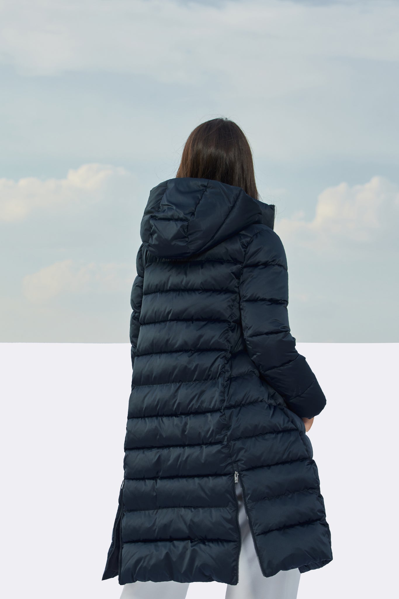 Palton de damă TORIS dark navy