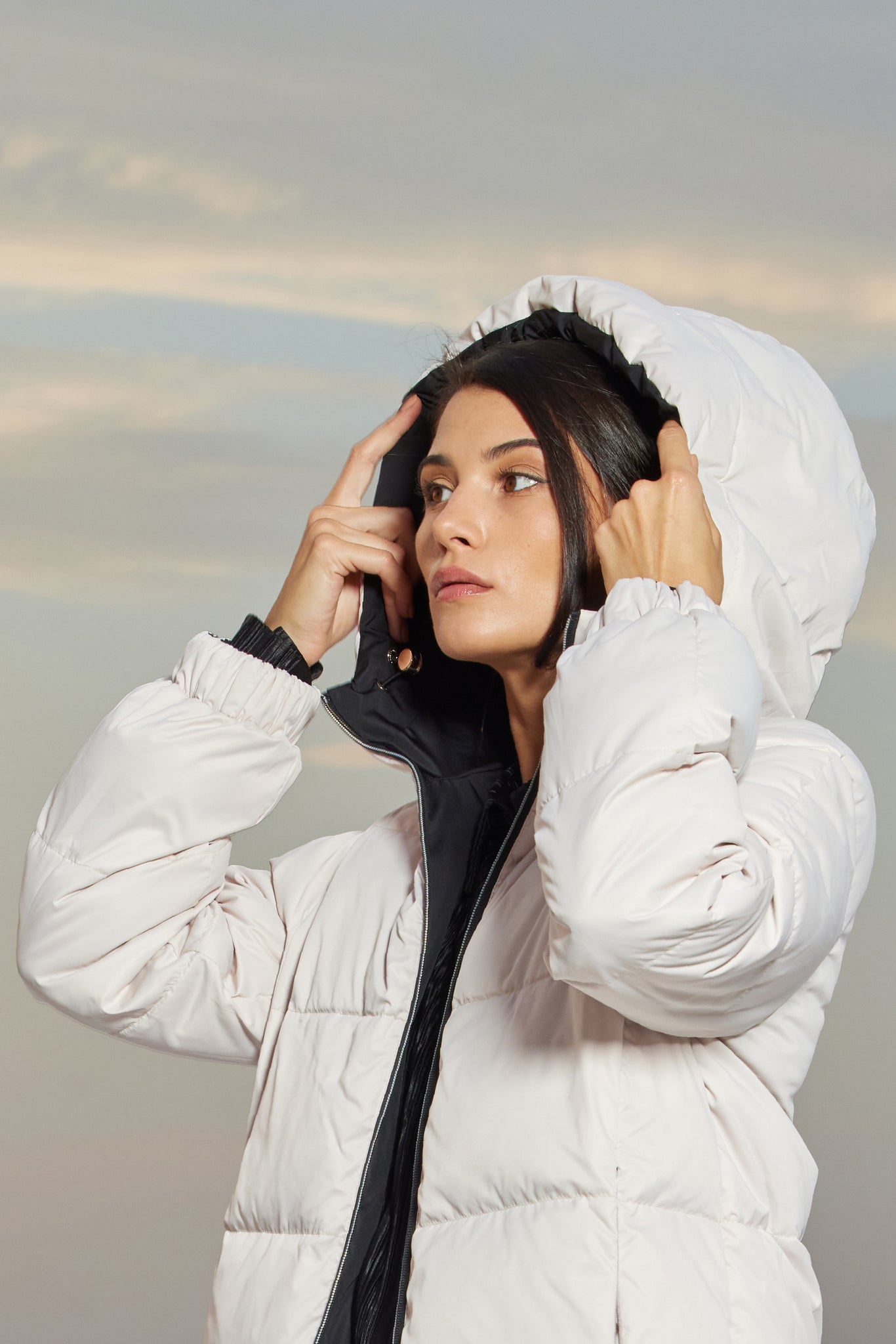 Palton de damă FARIDA reverse hushed violet