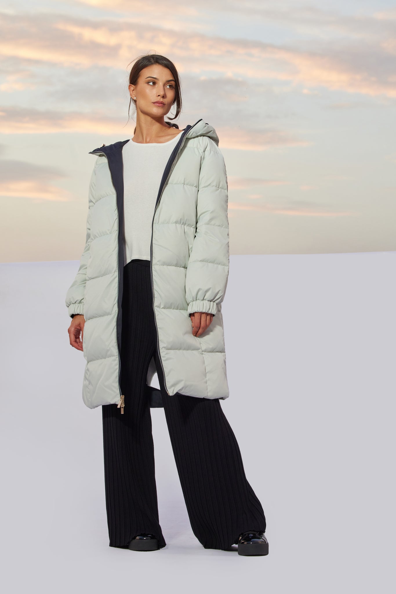 Palton de damă FARIDA reverse mercury