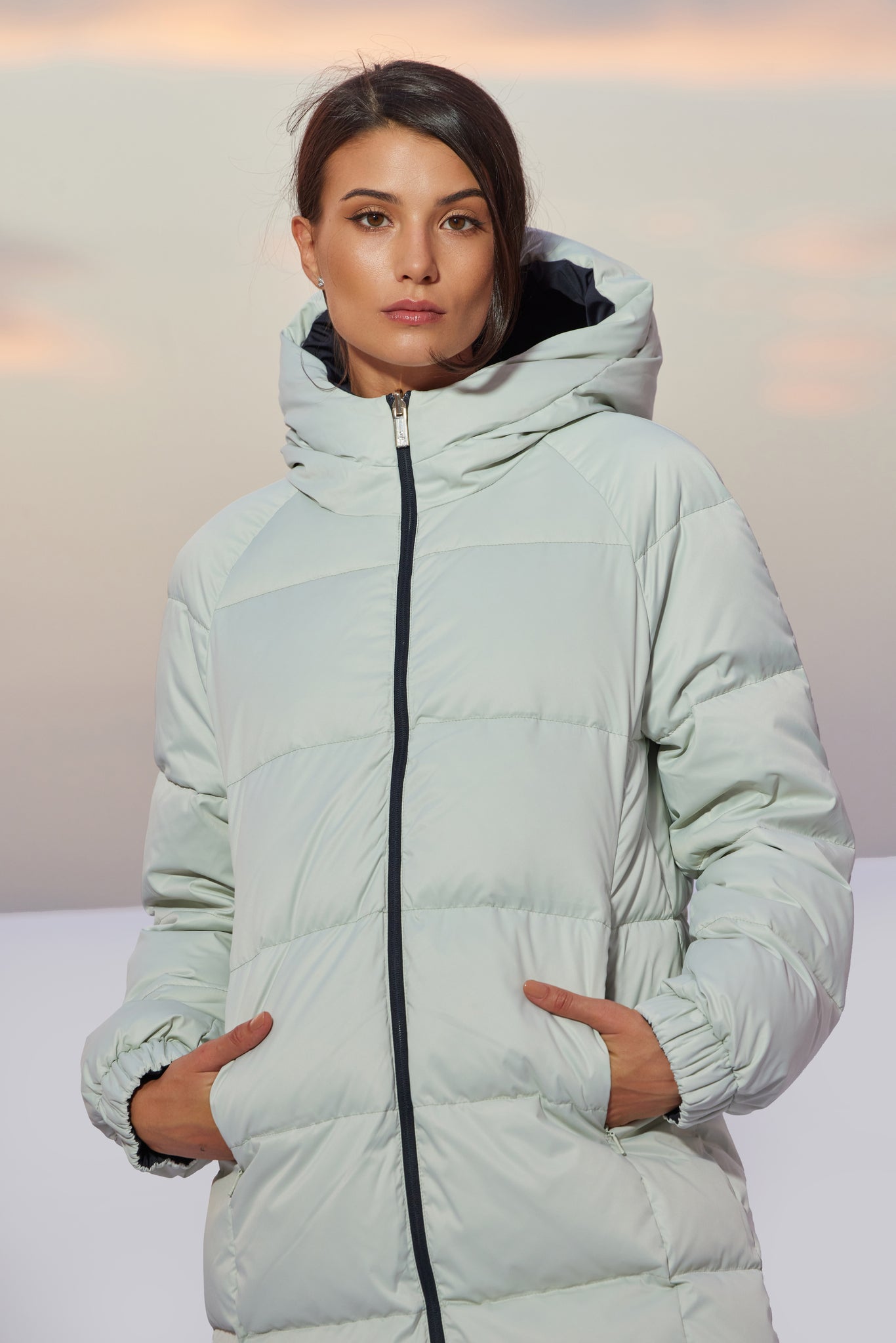 Palton de damă FARIDA reverse mercury