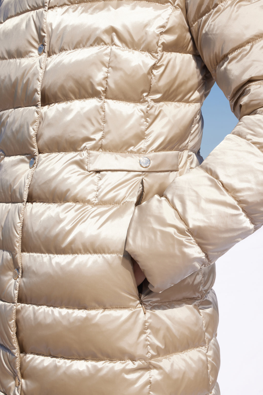 Palton de damă DL001 pearl