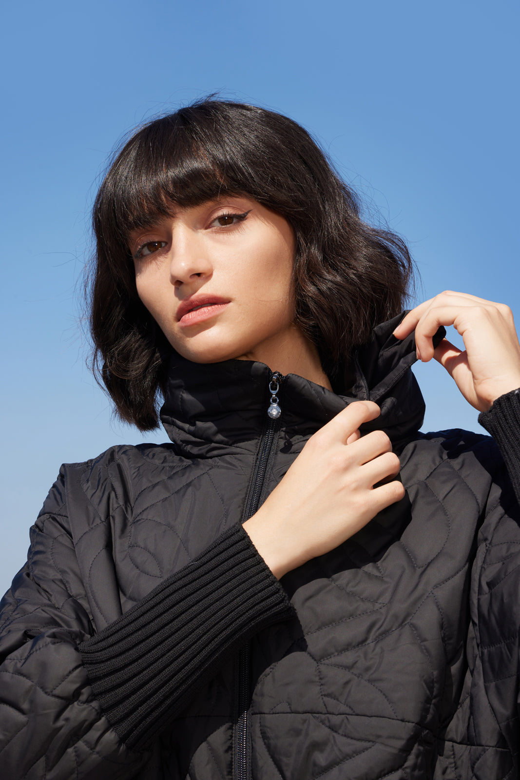 KIASA–Jachetă damă matlasată neagră