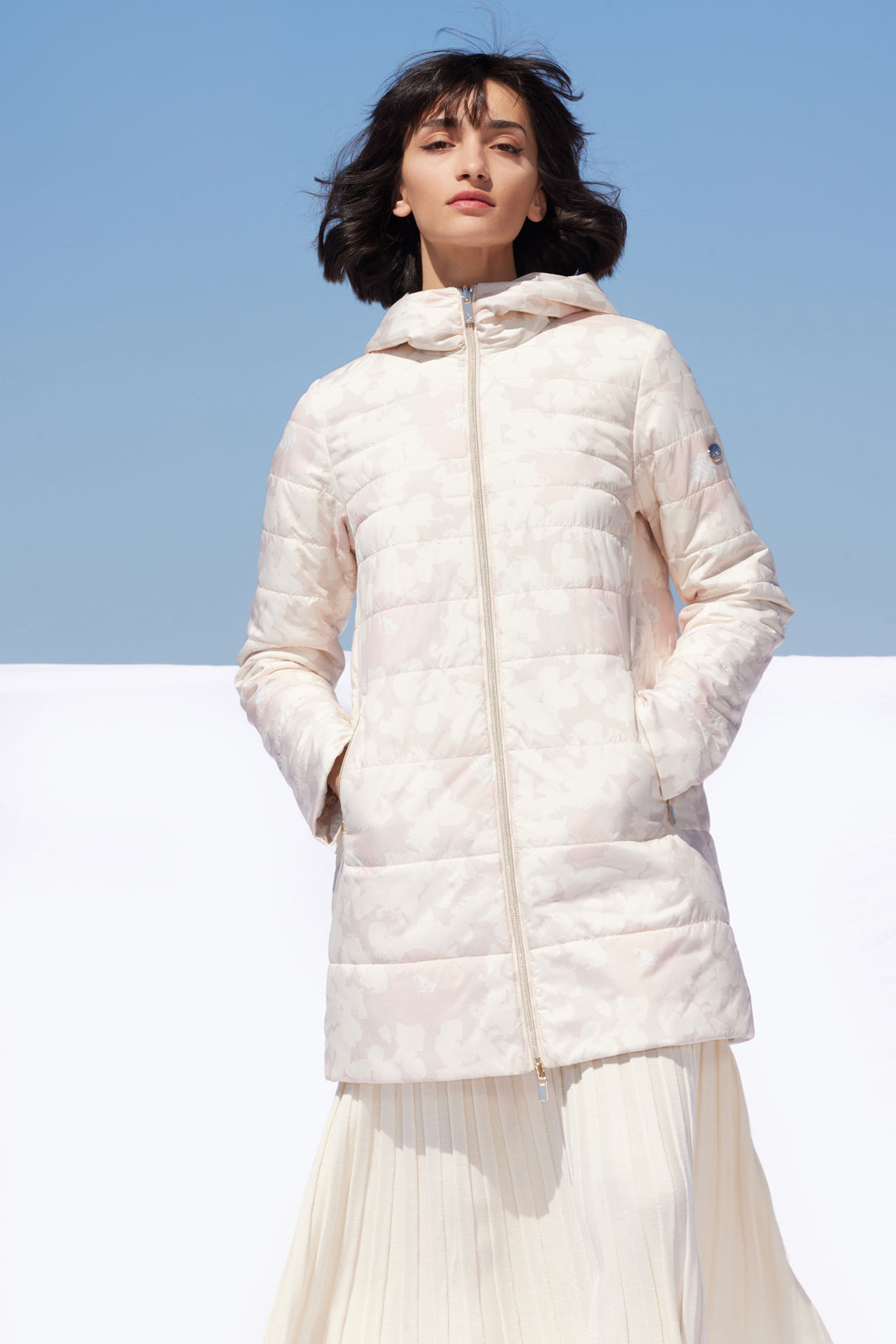 Geacă reversibila damă OLGA print/stucco