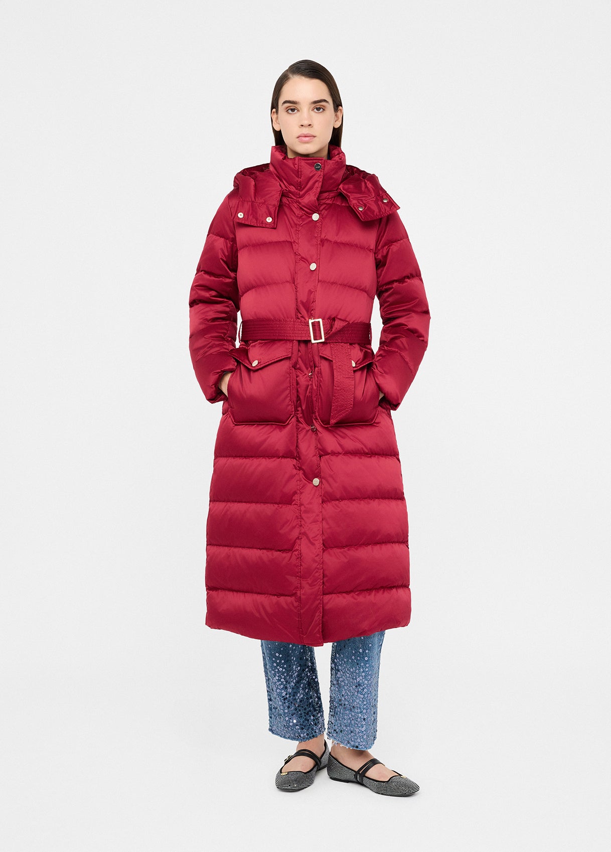 Palton matlasat bordo - Liu Jo