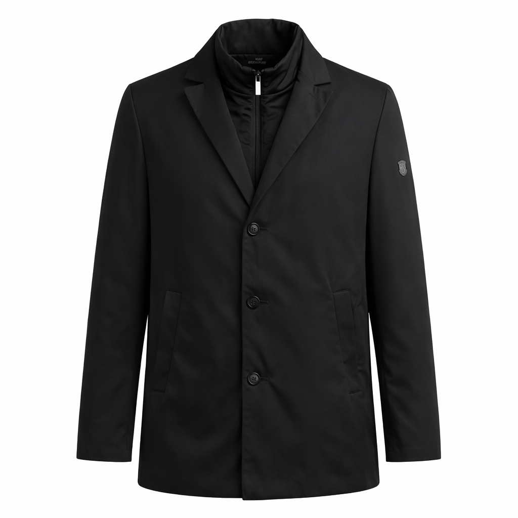 Palton bărbați MATIO model ELAO – forged iron (negru)