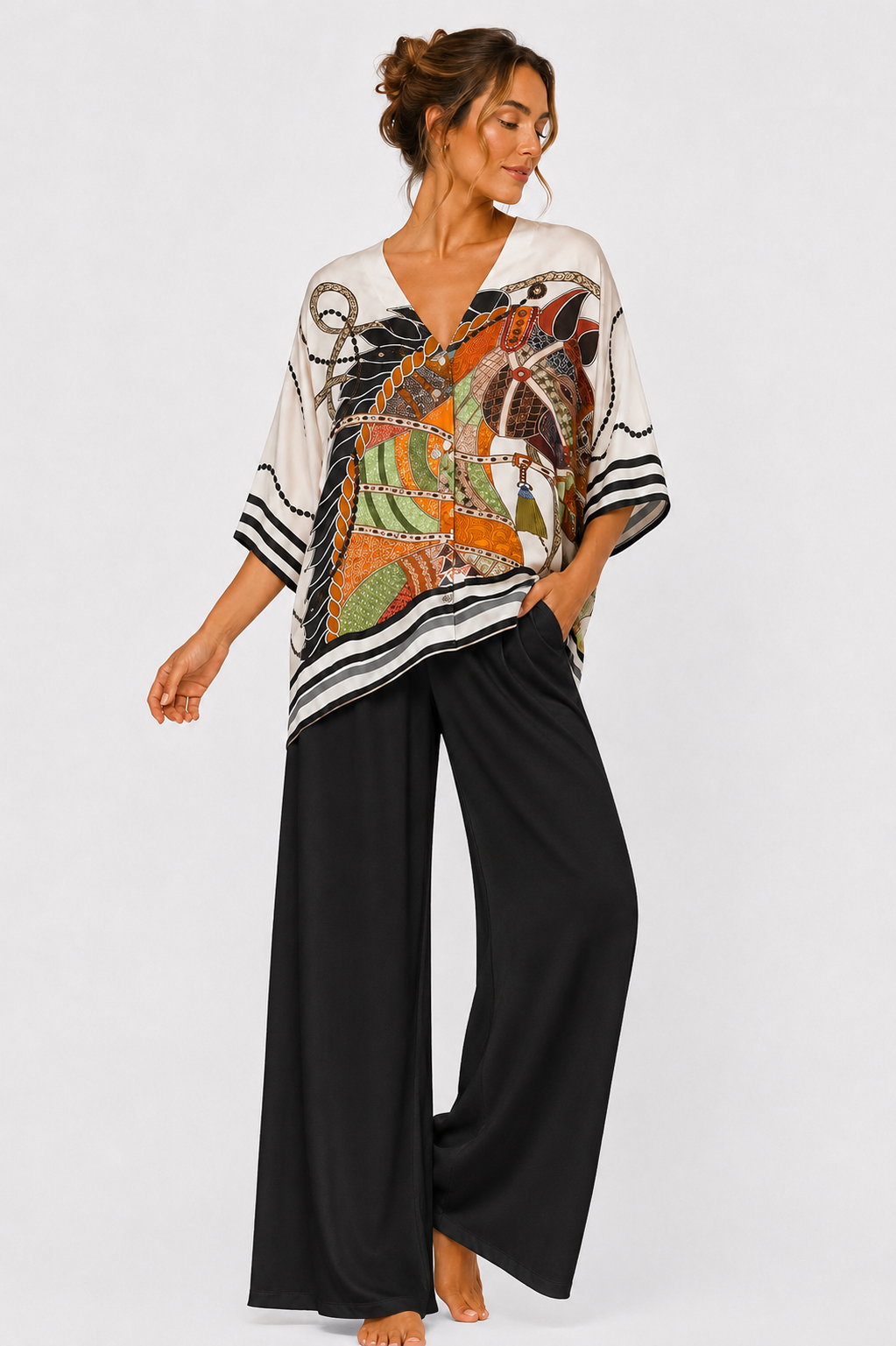 Set damă Ivory Equestrian black trousers
