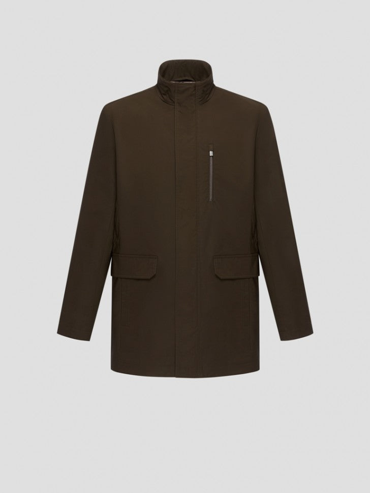 Geacă bărbați Madzerini KRIT, nuanța beech, design minimalist, buzunar frontal.