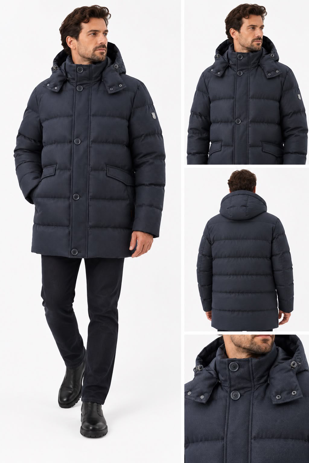 Geacă bărbătească de iarnă RINTO dark navy