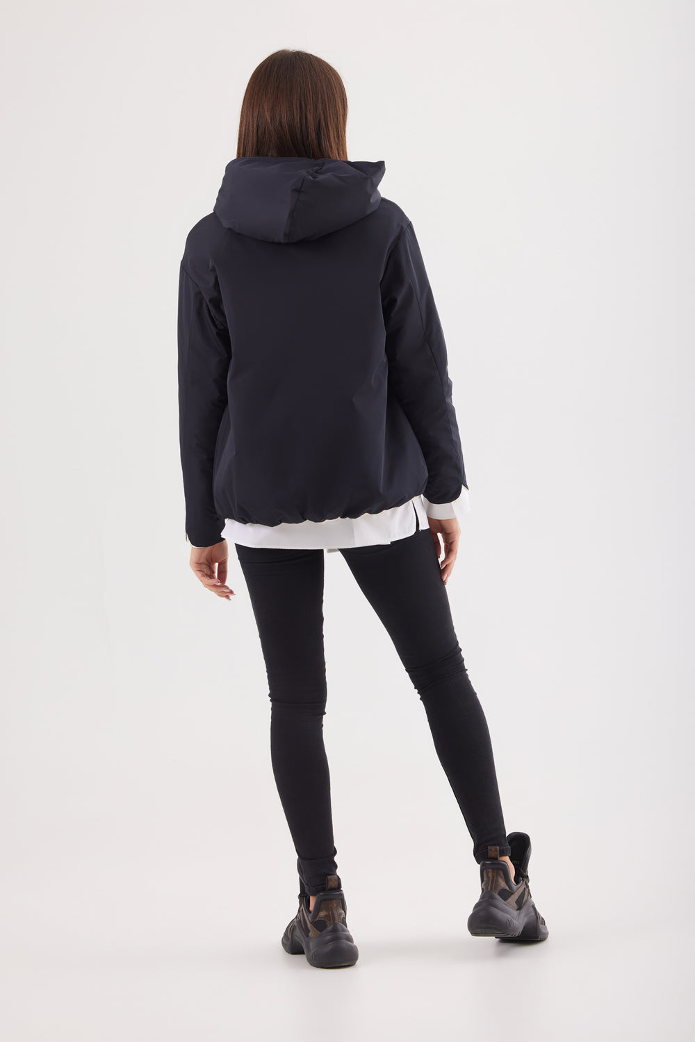 Geacă reversibila damă LERA, beige / reverse black