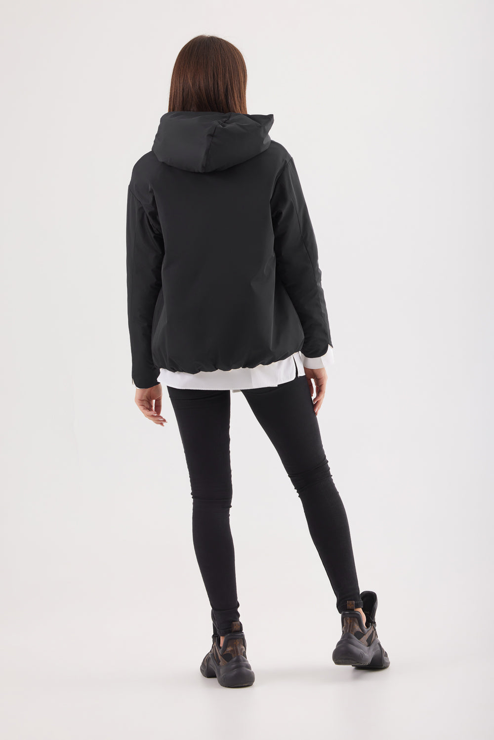 Geacă reversibila damă LERA, beige / reverse black