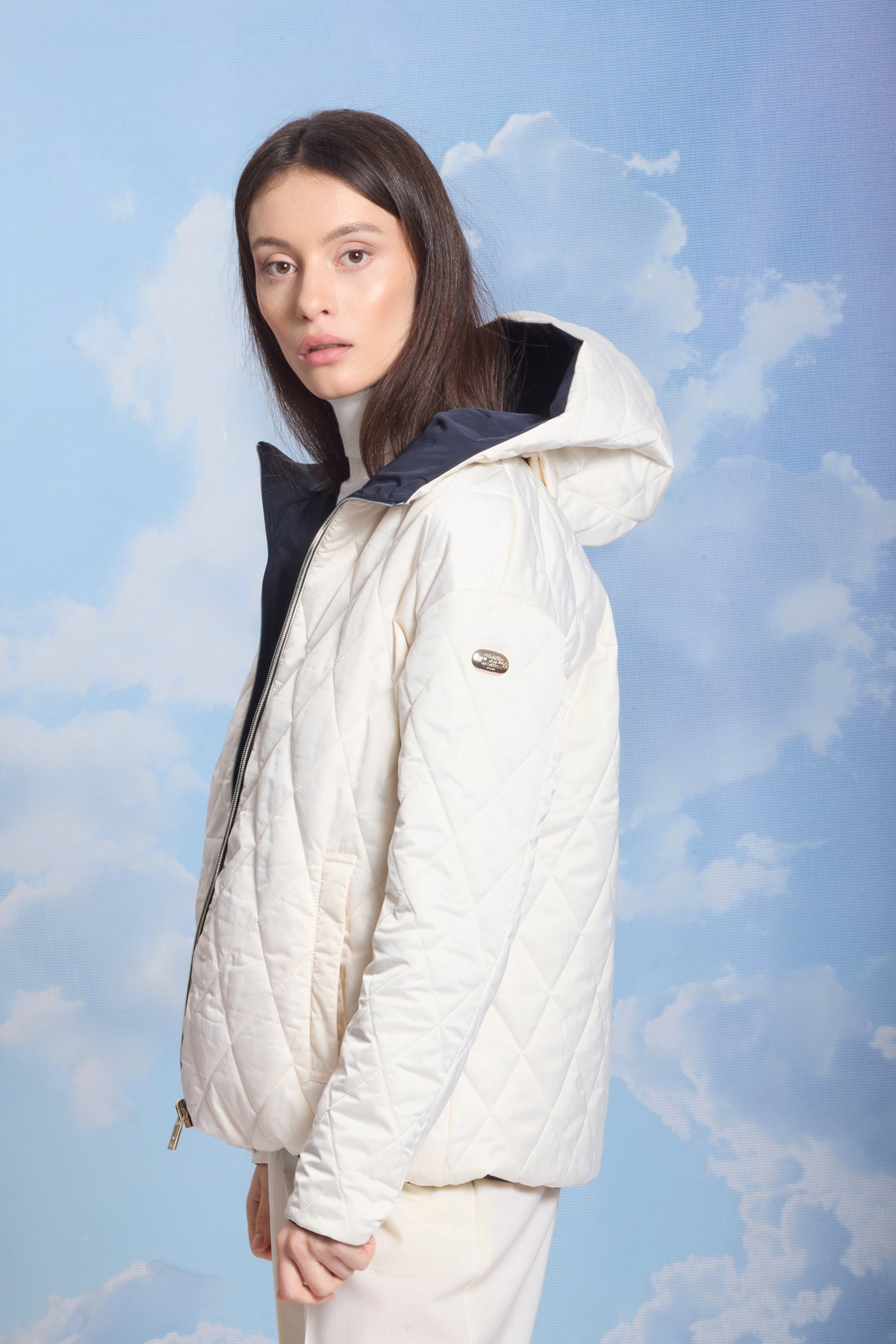 Geacă damă reversibilă LERA– Black / Reverse Beige