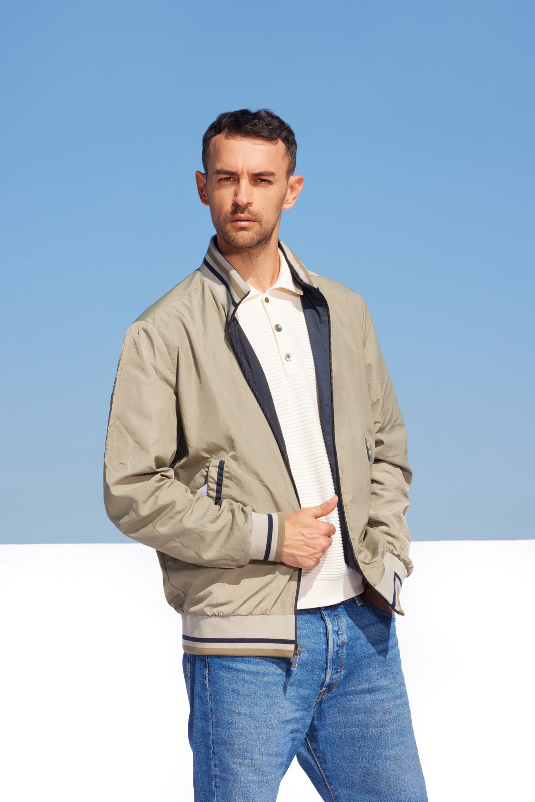 た*か様 SUNSEA CHECK REVERSIBLE BLOUSON 3 Nylon Reversible Blouson | ZEGNA | Oman