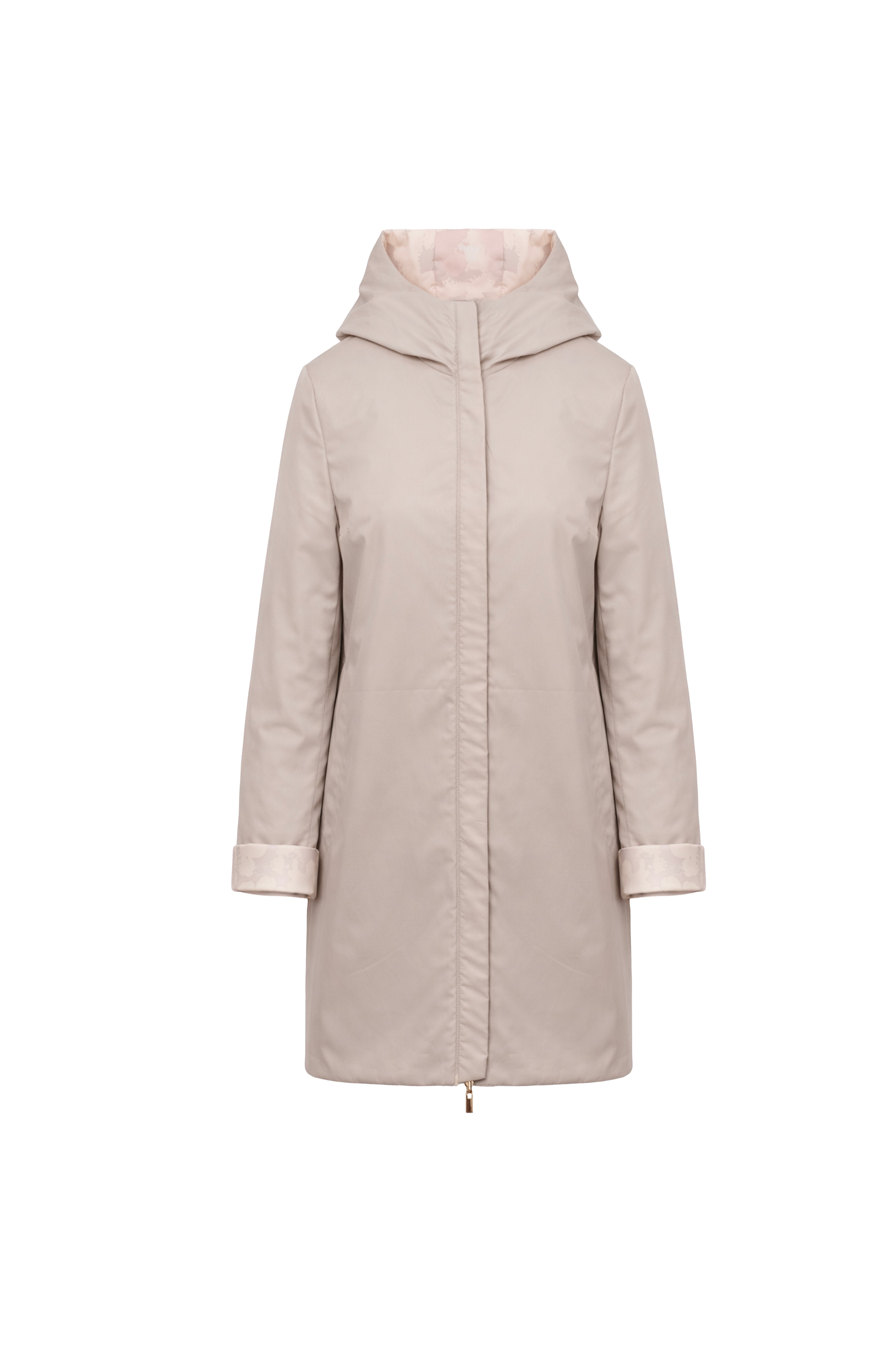 Palton reversibil damă OLGA, print/revers stucco