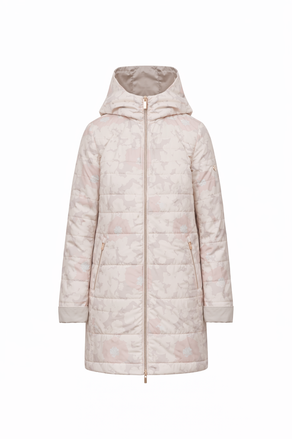 Palton reversibil damă OLGA, print/revers stucco