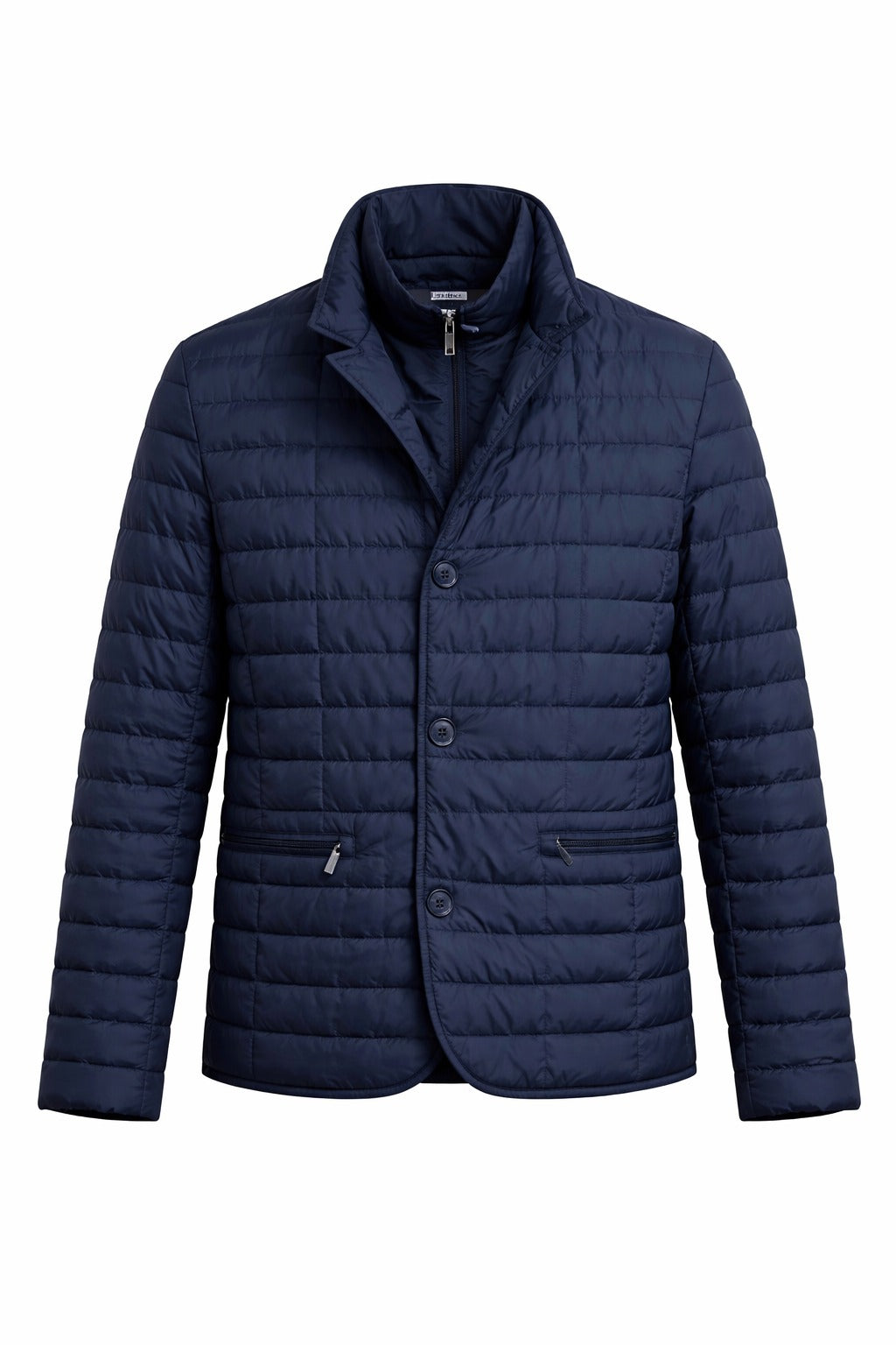Geacă bărbați Madzerini dark navy cu nasturi și fermoar ascuns