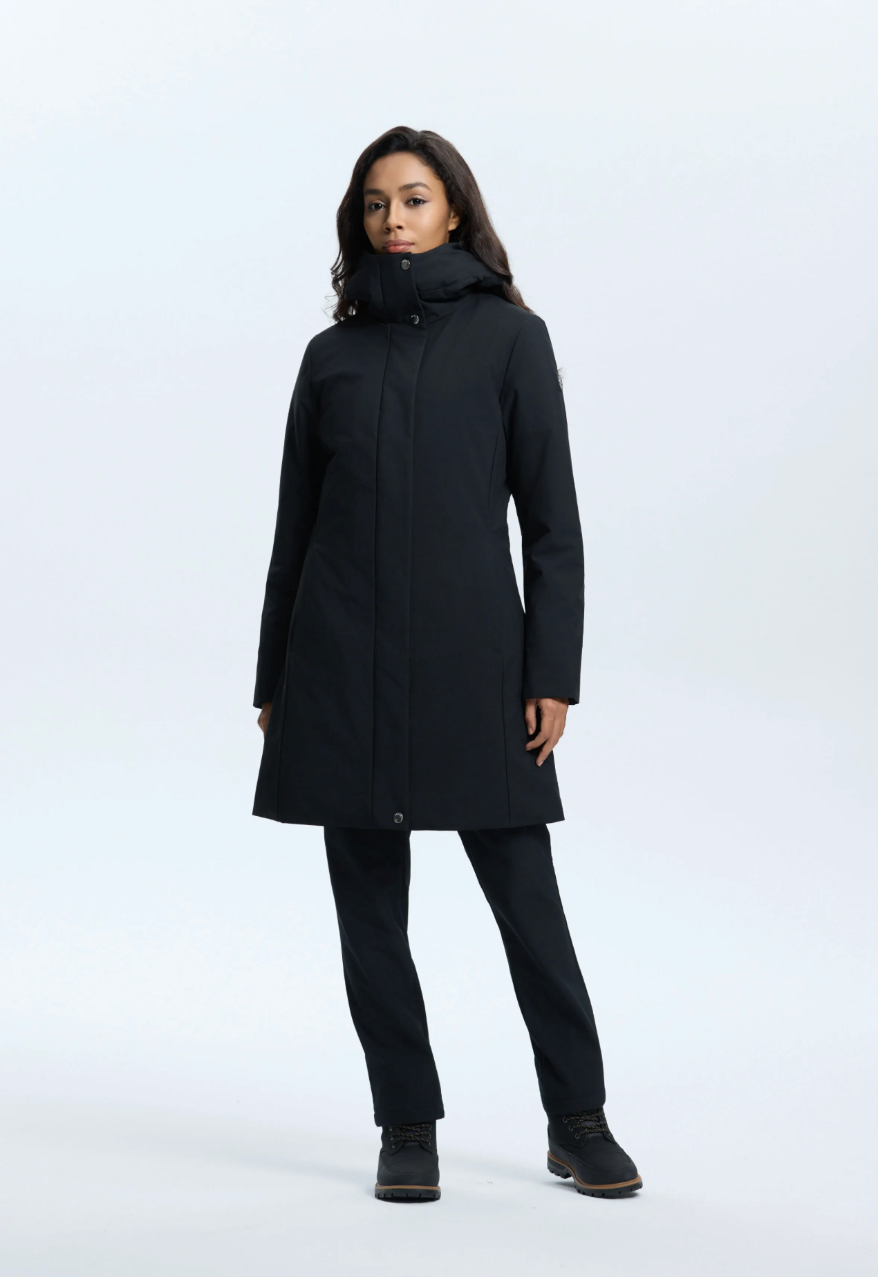 Palton matlasat negru LUTHA